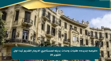 «فرصة جديدة» طلبات وحدات بديلة لمستأجري الإيجار القديم تبدأ أول أكتوبر 20